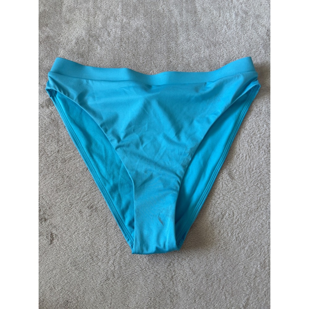 Nike Women's M Move to Zero Swimsuit Bottoms High Waist Swim Bikini Bottom‎ Blue